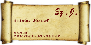 Szivós József névjegykártya